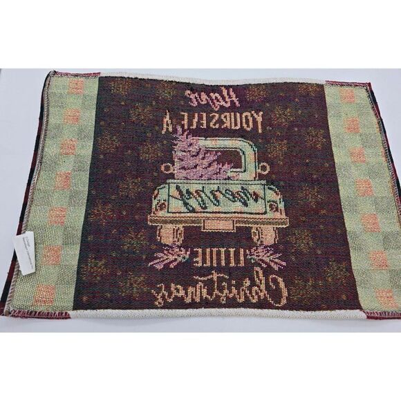 Set Of 3 Christmas-Themed Placemats With Red Truck & Buffalo Plaid Design - Picture 3 of 9